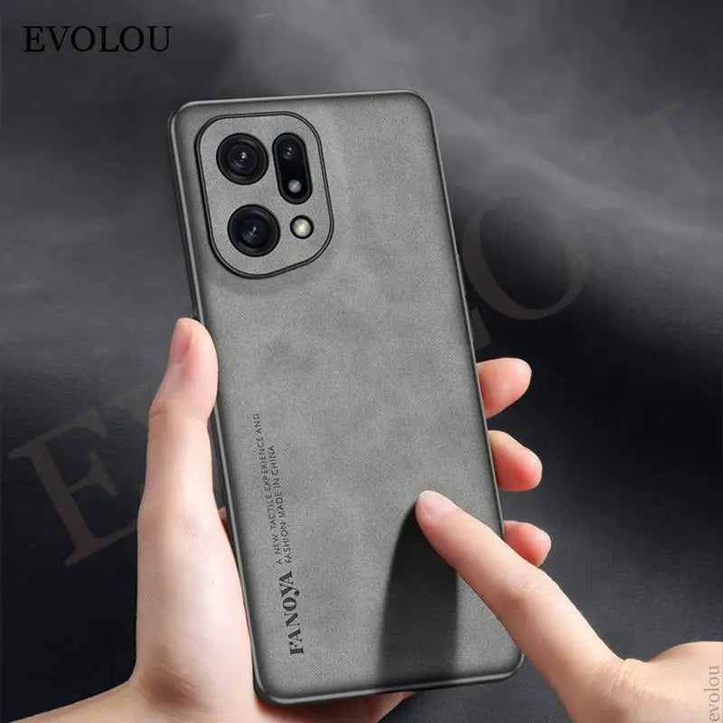 For Oppo Find X5 Pro Case Luxury Sheepskin Leather Silicone Shockproof Bumper Cover for OPPO Find X5 X3 Lite X3Neo x7ultra Shell