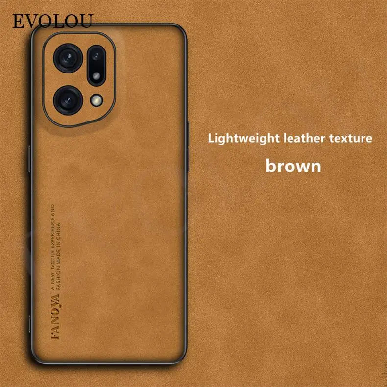 For Oppo Find X5 Pro Case Luxury Sheepskin Leather Silicone Shockproof Bumper Cover for OPPO Find X5 X3 Lite X3Neo x7ultra Shell