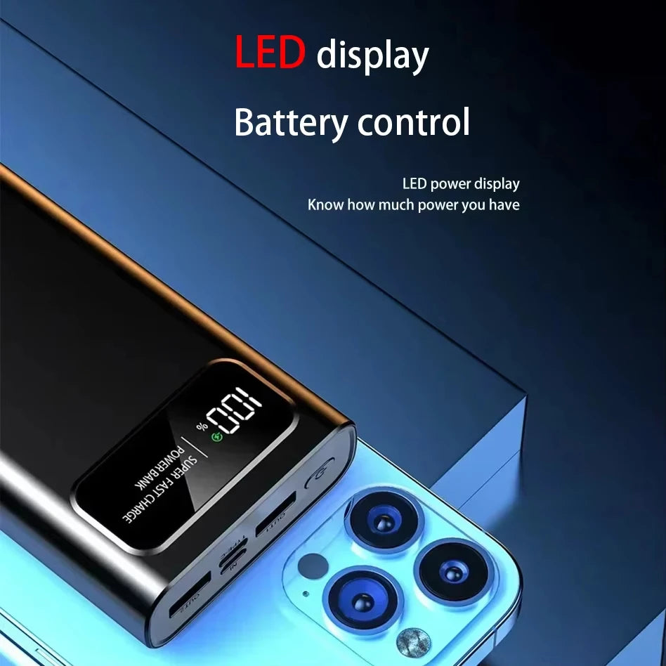 Power Bank Lenovo 120W Alta Capacidade com Display Digital e 4 Interfaces
