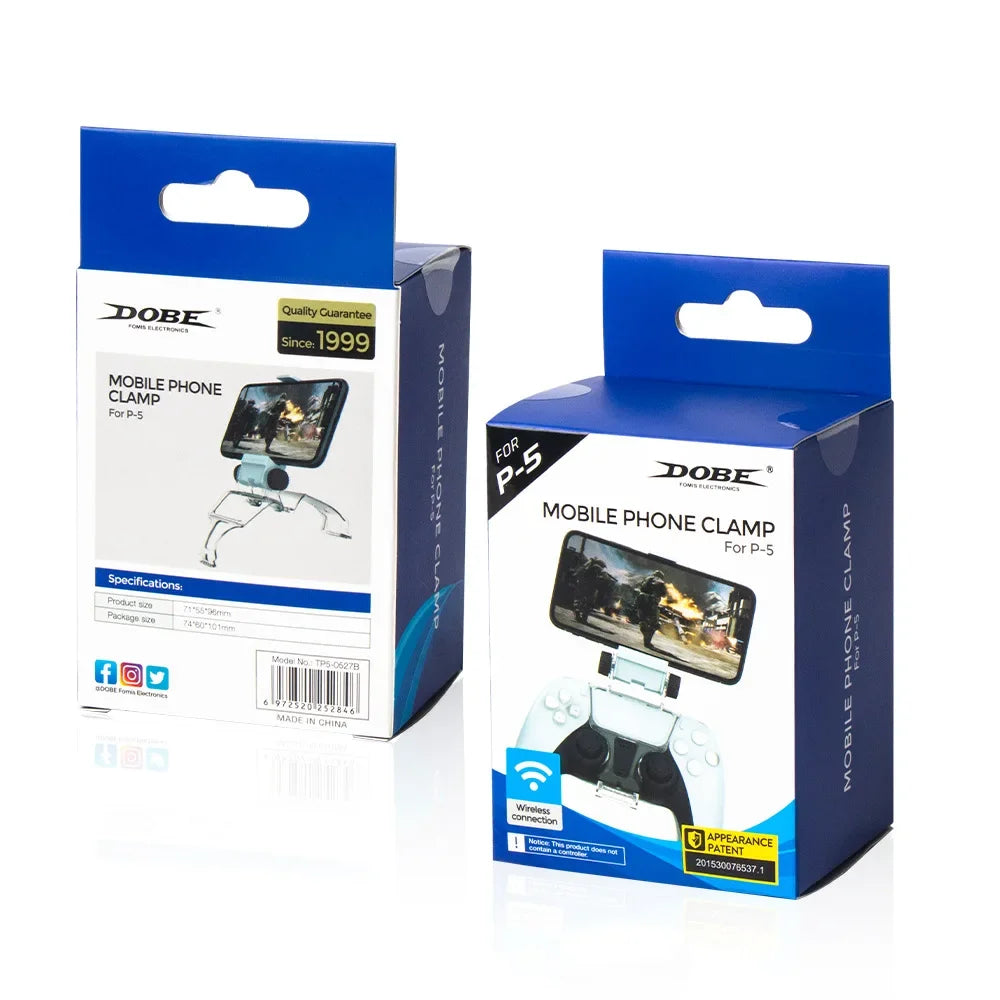 Suporte de Telefónico para Comando PS5 DualSense — Clip Ajustável