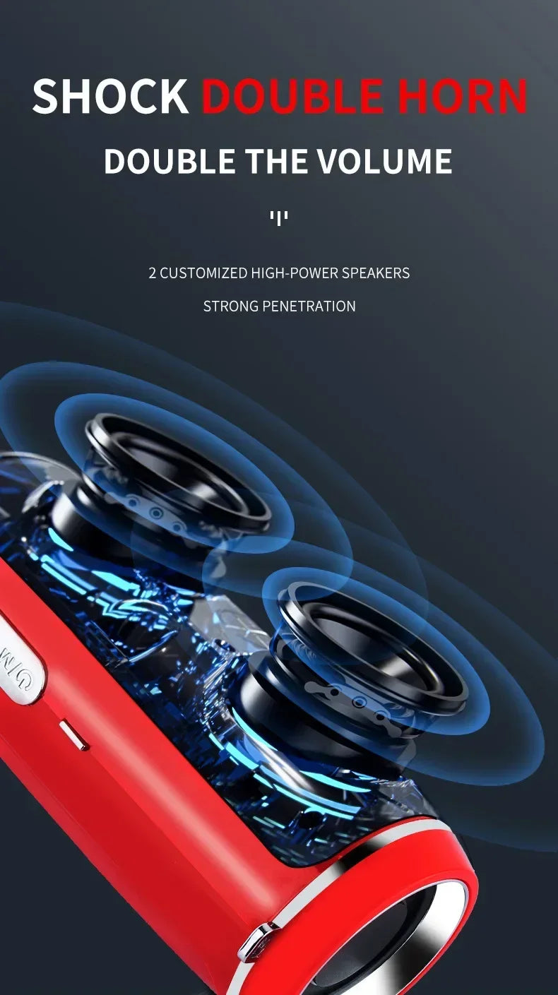 Coluna Bluetooth Sem Fios 200W — Alta Potência, Som 3D Estéreo Surround, TWS e FM