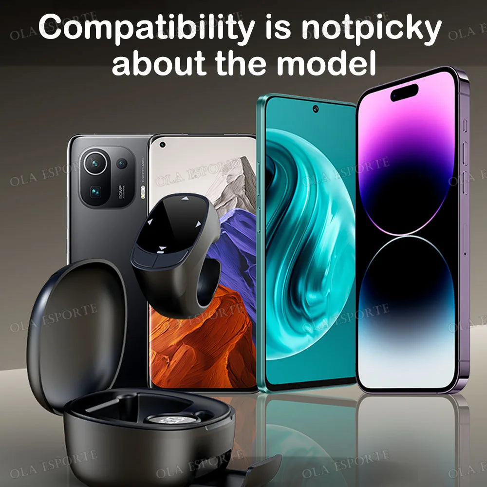 Smart Ring Multi-Funcional — Controlo Remoto Bluetooth 5.3, Scroll, Vídeo e Fotos para Smartphone