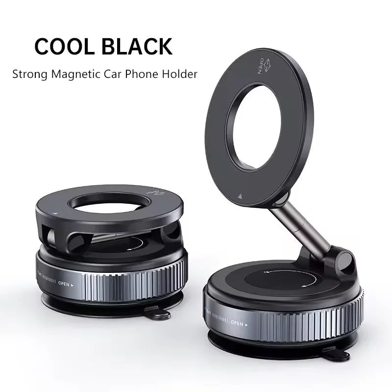 Suporte Magnético para Carro 360° com Ventósa e 16 Ímãs