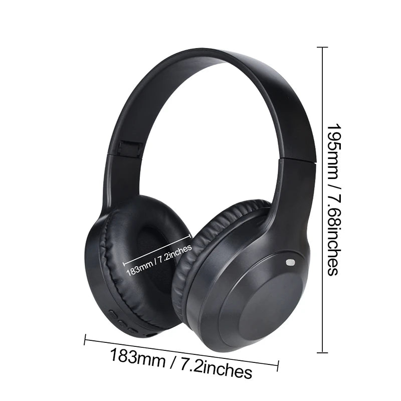 Headphones Over-Ear Bluetooth 5.3 HiFi M5 — Gaming, Desporto e Redução de Ruído
