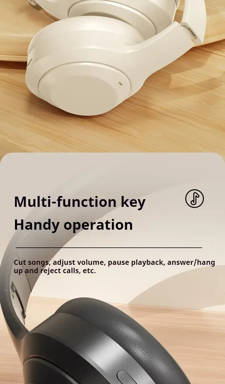Headphones Over-Ear Bluetooth 5.3 HiFi M5 — Gaming, Desporto e Redução de Ruído