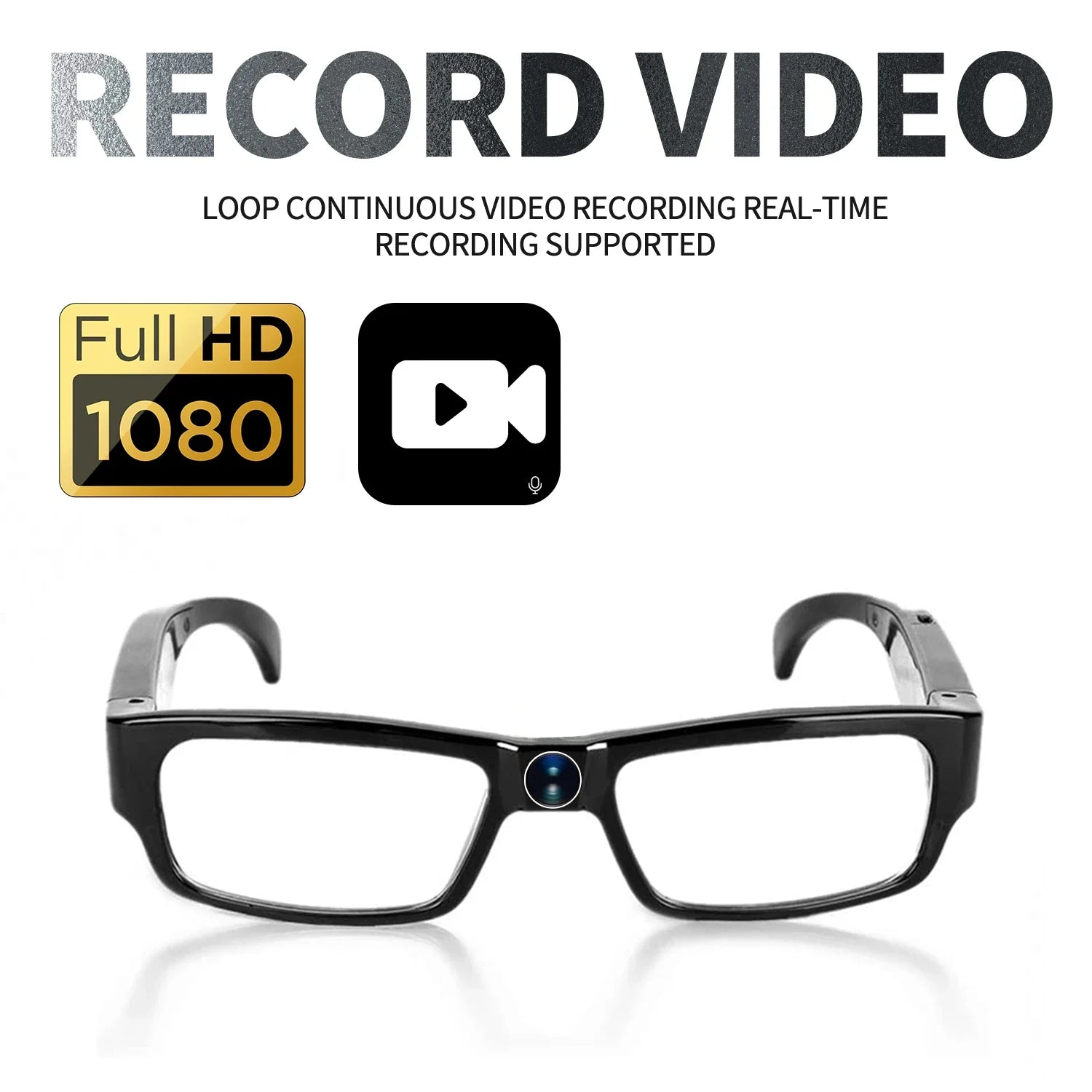 Óculos com Câmara Mini 1080p — Gravação HD para Conducão, Bicicleta e Exterior