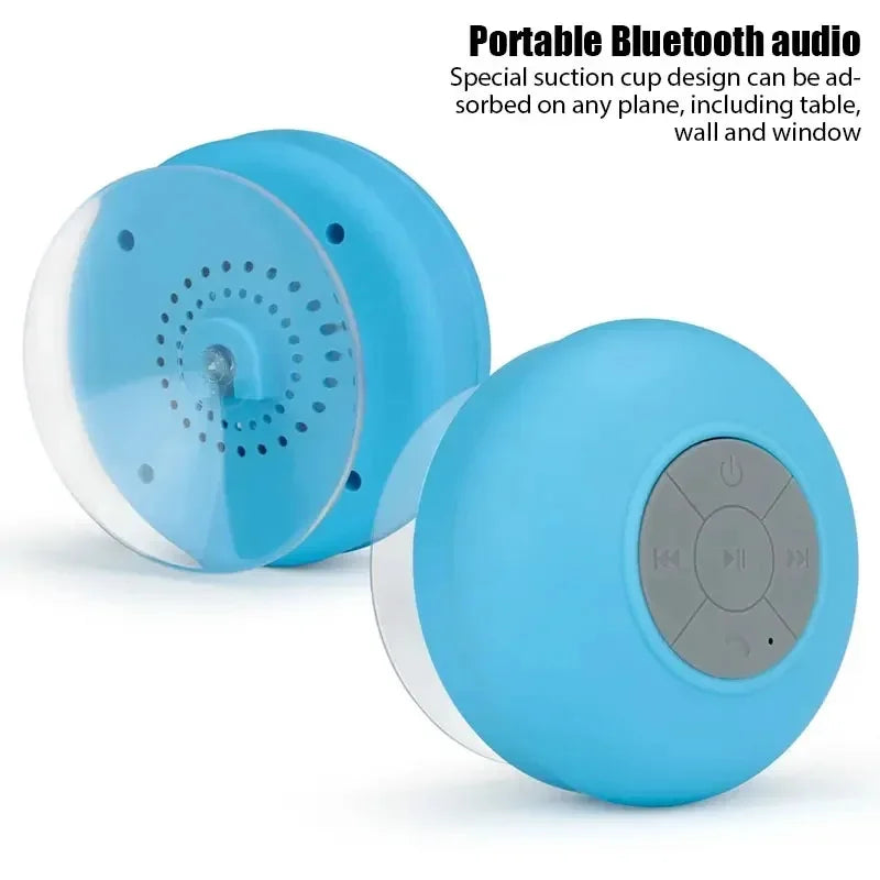 Coluna Bluetooth À Prova de Água com Ventosa — Para Carro, Duche e Exterior