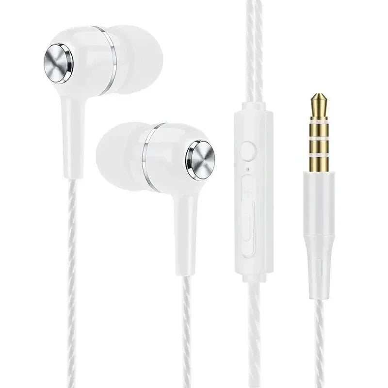 Auriculares com Fio 3.5mm HIFI Bass — Gaming, Desporto e Microfone Universal