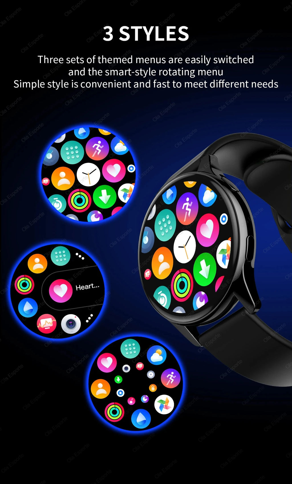 Smartwatch Ultra Fino em Aço Inoxidável — Design Slim Premium, Saúde Completa e Notificações