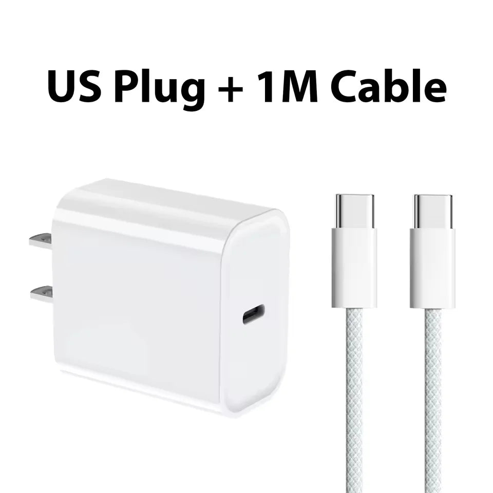 Carregador USB-C 40W PD com Cabo para iPhone 15, 16 e 17