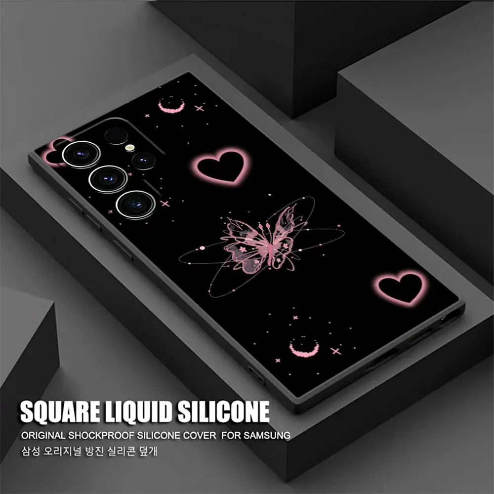 Capa Silicone Borboleta para Samsung Galaxy S Series