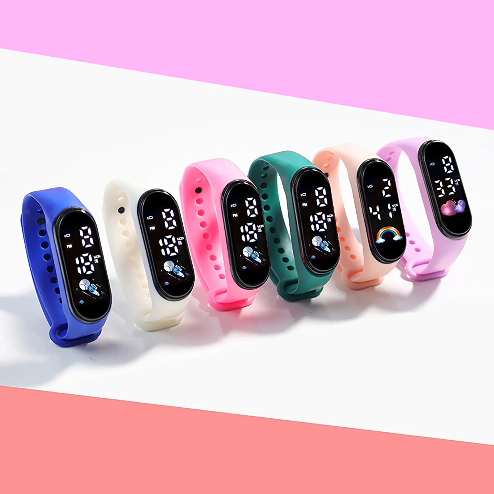 Smartwatch Kawaii para Crianças — Resistente à Água, Desporto e Digital para Rapazes e Raparigas